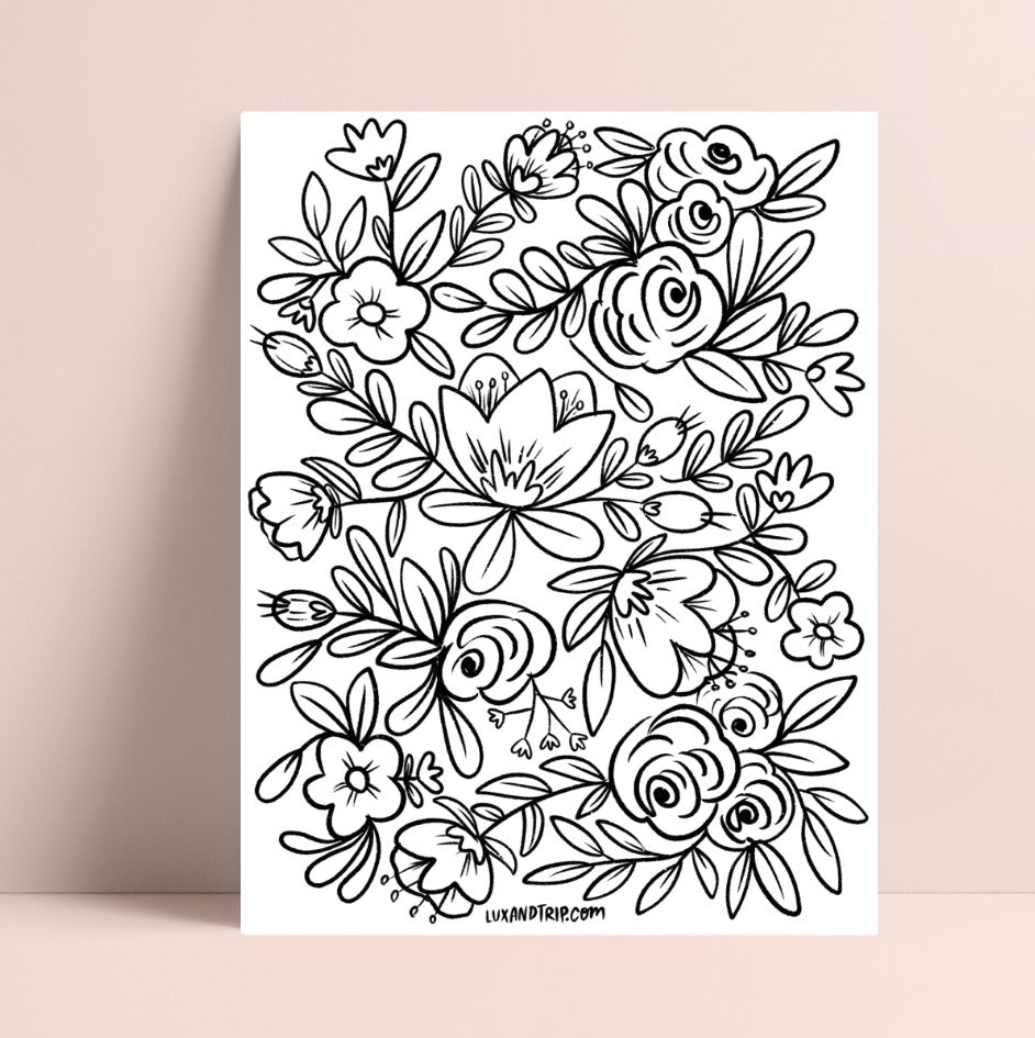 peace sign flower coloring pages